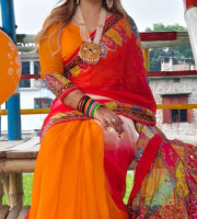 ব্লাউজ পিছ সহ ডিজিটাল প্রিন্ট শাড়ি কোড DP-6038