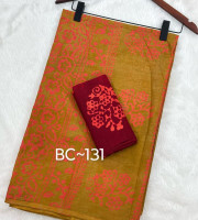 পিওর কটন  মোমবাটিক শাড়ি -BC-131